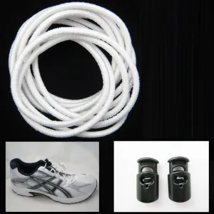 3 No Tie Elastic Shoelace Lock Laces Shoe Strings Fastening Sport Locking Toggle