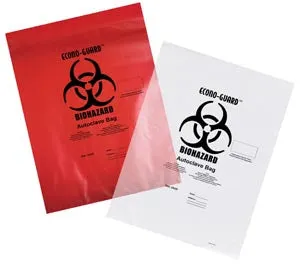 Action Health Econo-Guard Autoclave Bags Autoclave Bag, 25" X 35", Red, 200 Bg/Cs