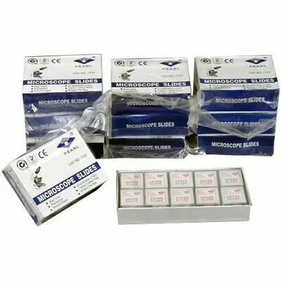AmScope 500 Blank Microscope Slides   1000 Square Cover Slips