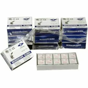 AmScope 500 Blank Microscope Slides   1000 Square Cover Slips