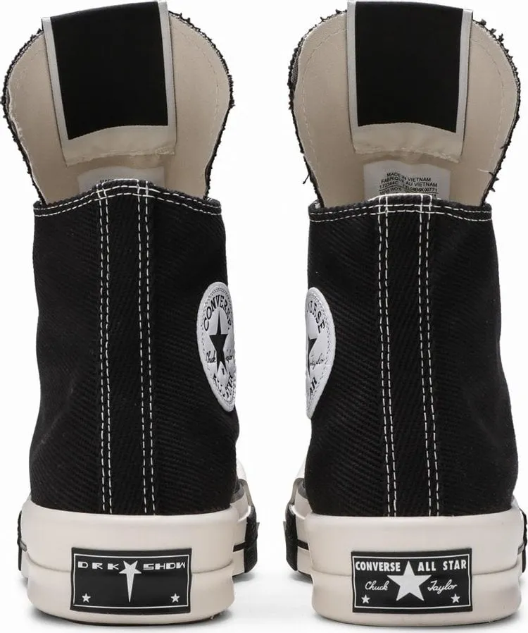 Converse Rick Owens x TURBODRK Chuck 70 High Black sneakers, black