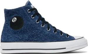 Converse Stussy x Chuck 70 High 8 Ball sneakers, blue