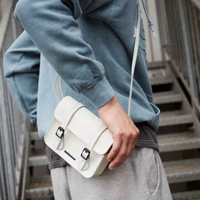 Dr Martens Leather Cross Body White Leather Box Satchel