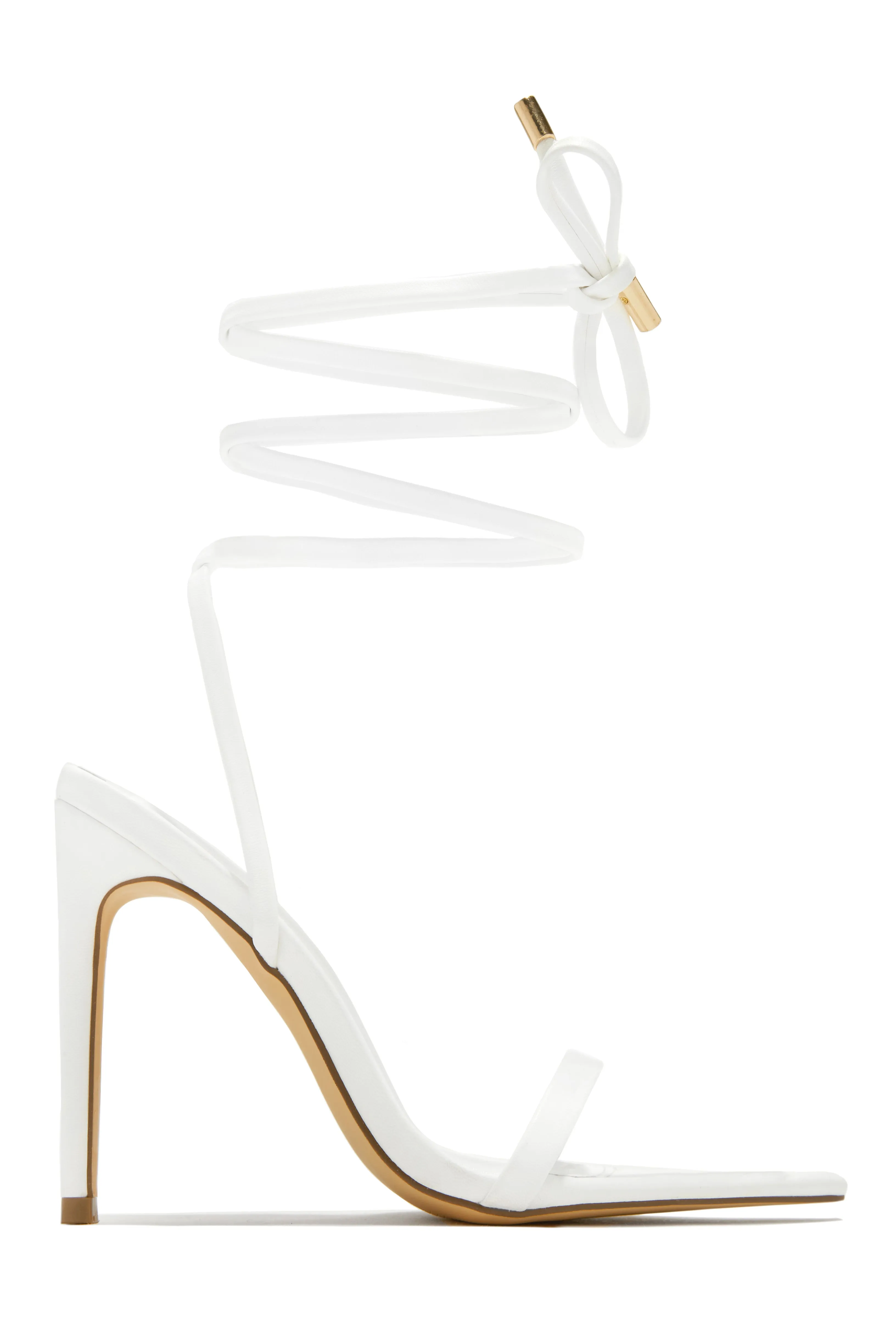 Into The Night Lace Up High Heels - Blue