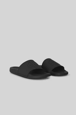 ISLA SLIDES BLACK MONOGRAM