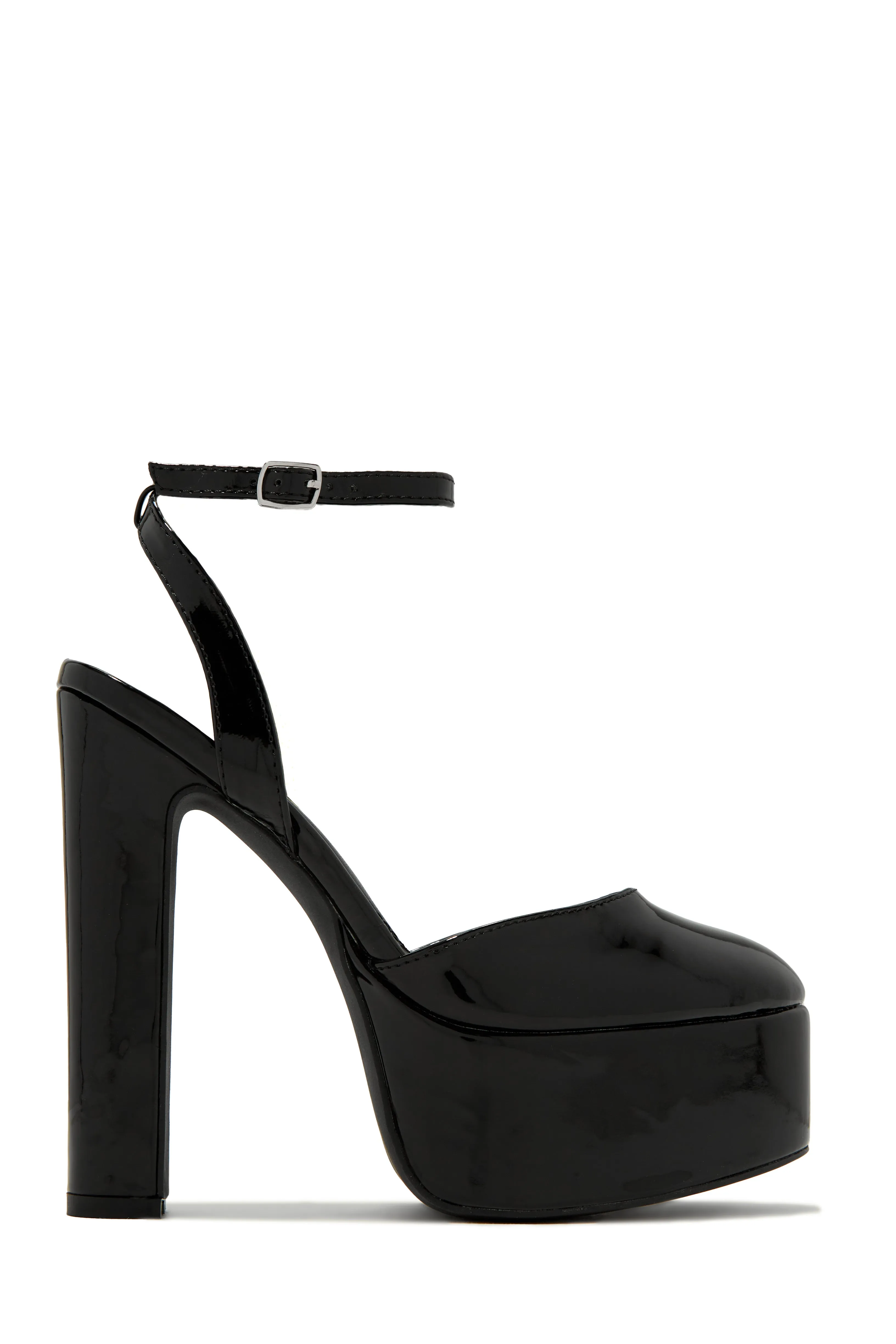 Jhene Block Platform High Heels - White