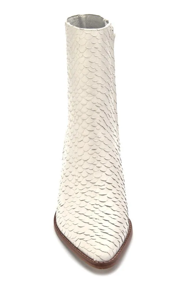 Matisse Caty White Snake Booties
