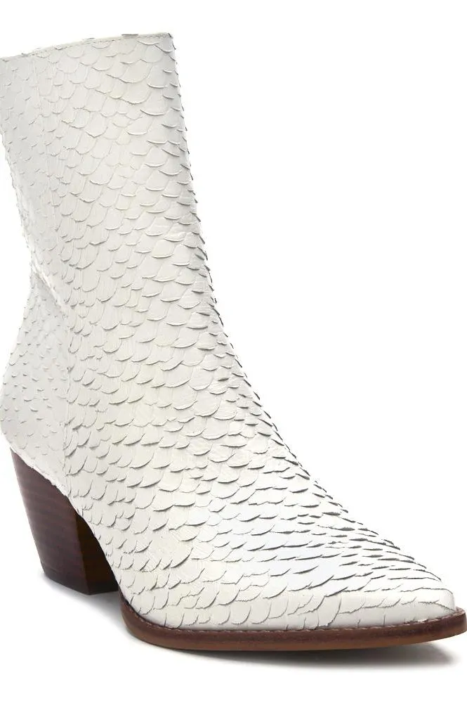 Matisse Caty White Snake Booties