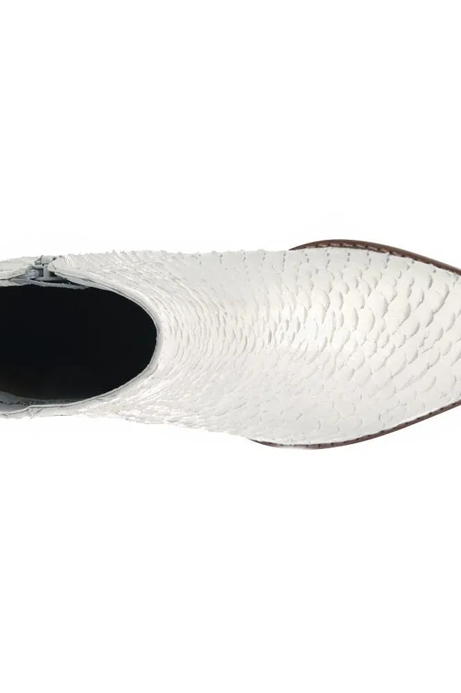 Matisse Caty White Snake Booties