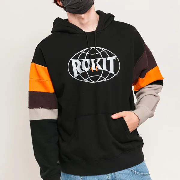 Men's Converse x Rokit Pullover Crossover Splicing Sweatshirt Black