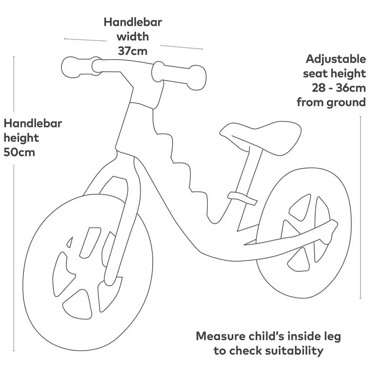 Micro Balance Bike Dino Blue *NEW