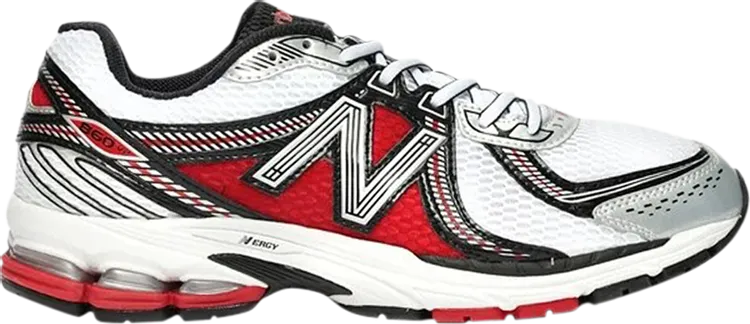 New Balance 860 'White Red' sneakers, white