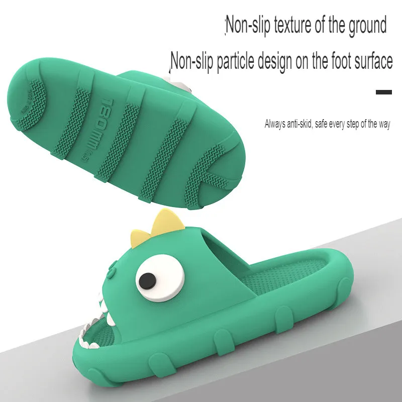 New children's sandals dinosaur non-slip thick-soled bathroom soft-soled home boys child cartoon sandals