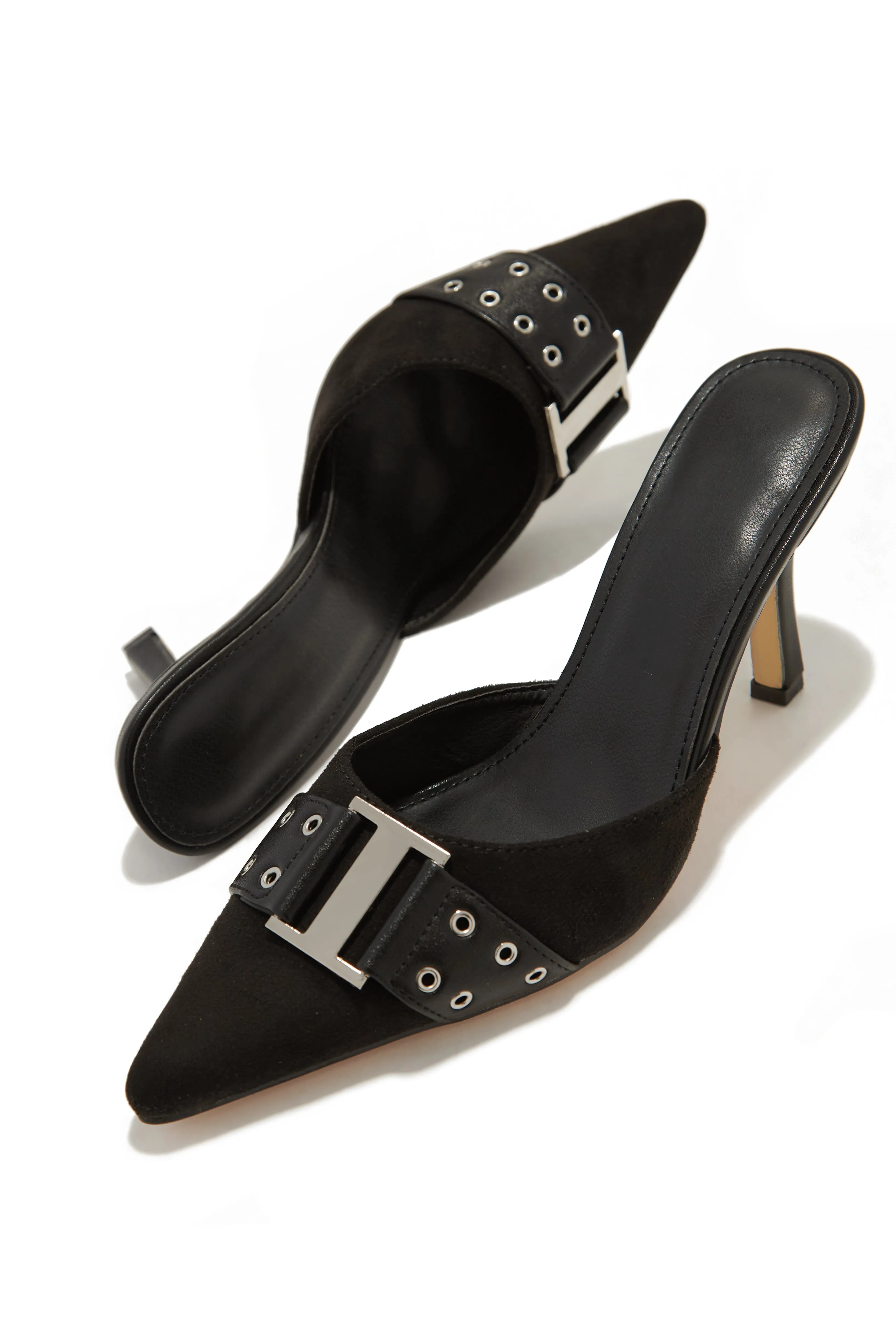 Paulette High Heel Pumps Mules - Black