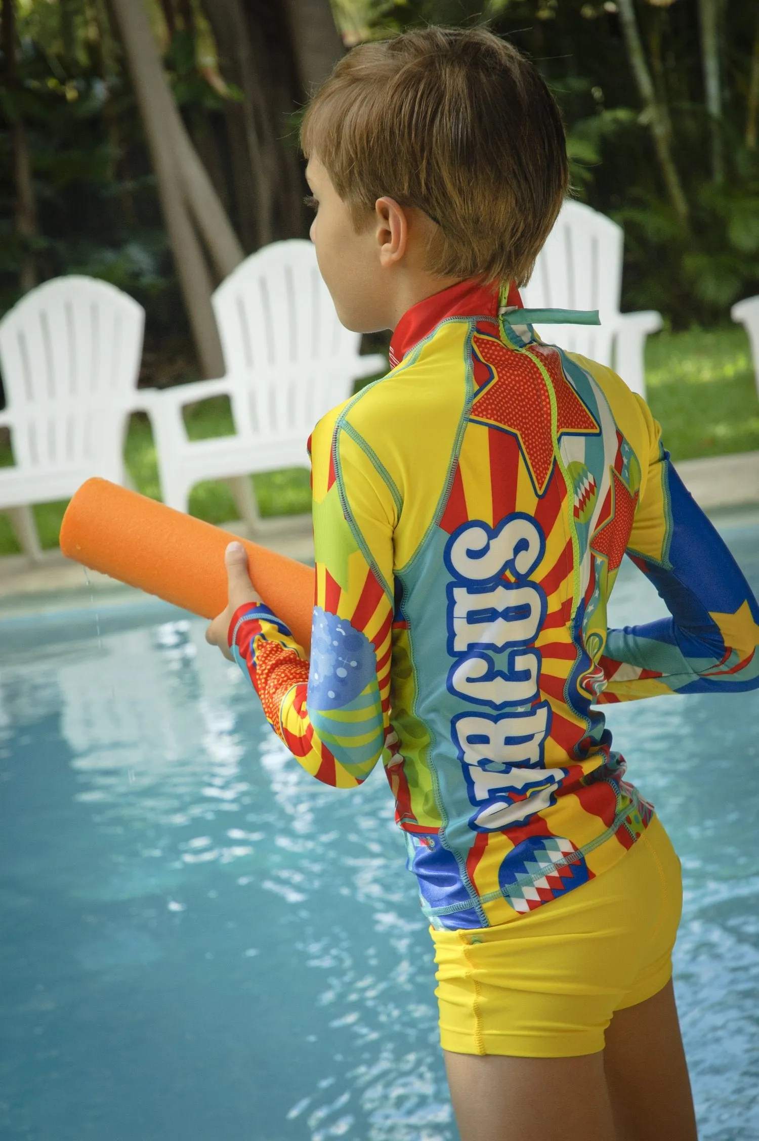 Pinguino Circus Boys Long Sleeve Rash Guard With Zipper