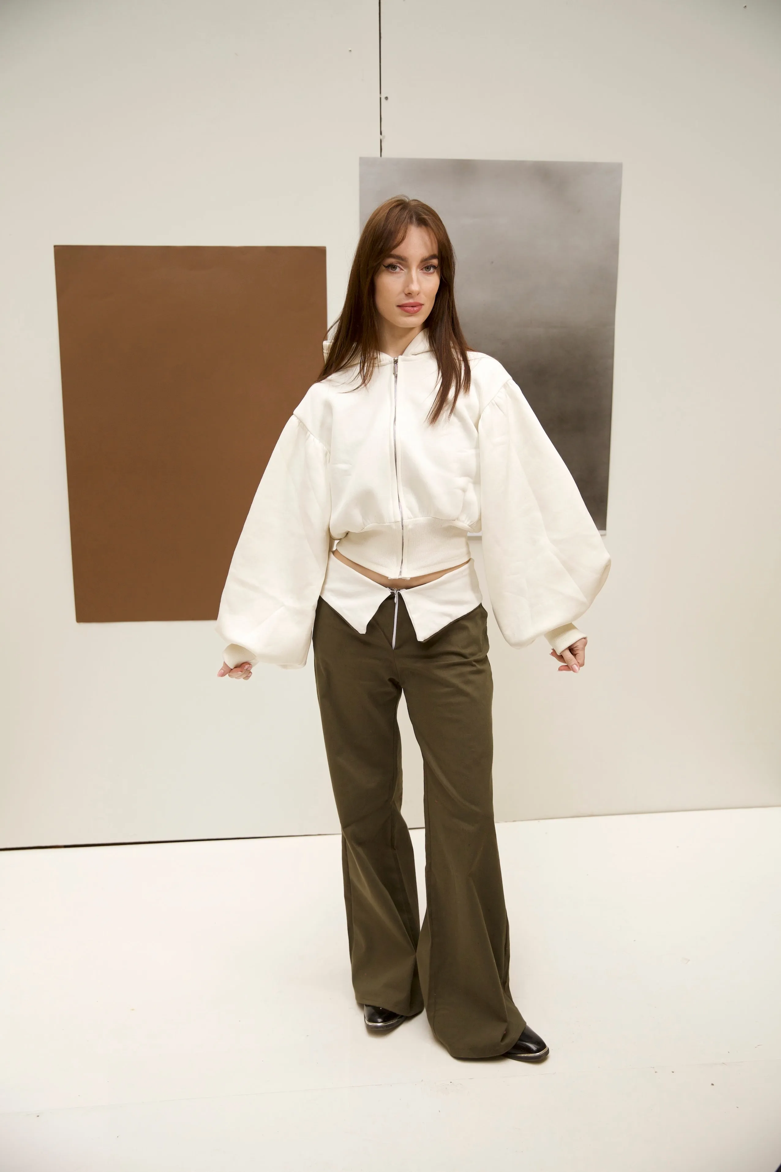 Power jacket in white