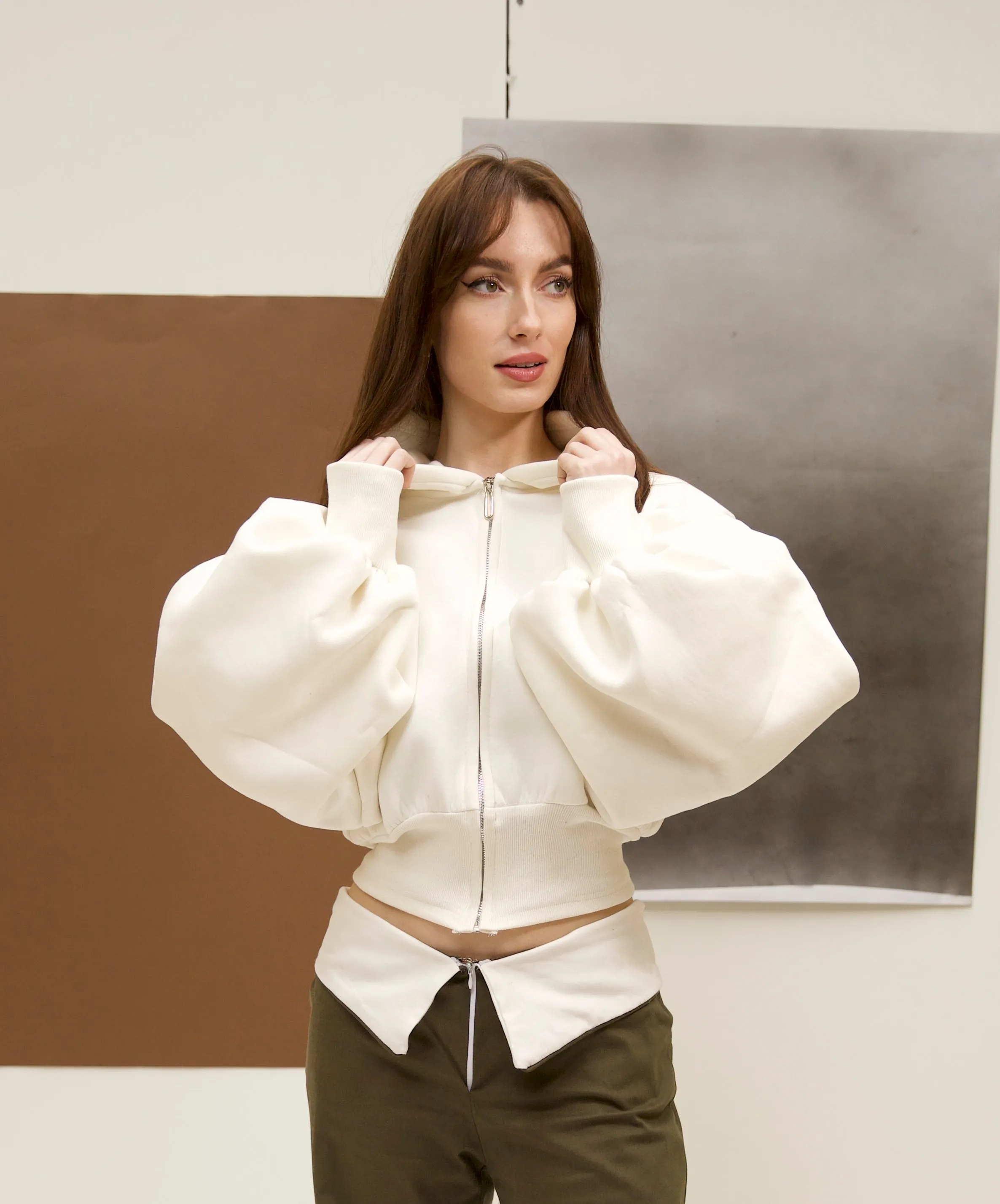 Power jacket in white