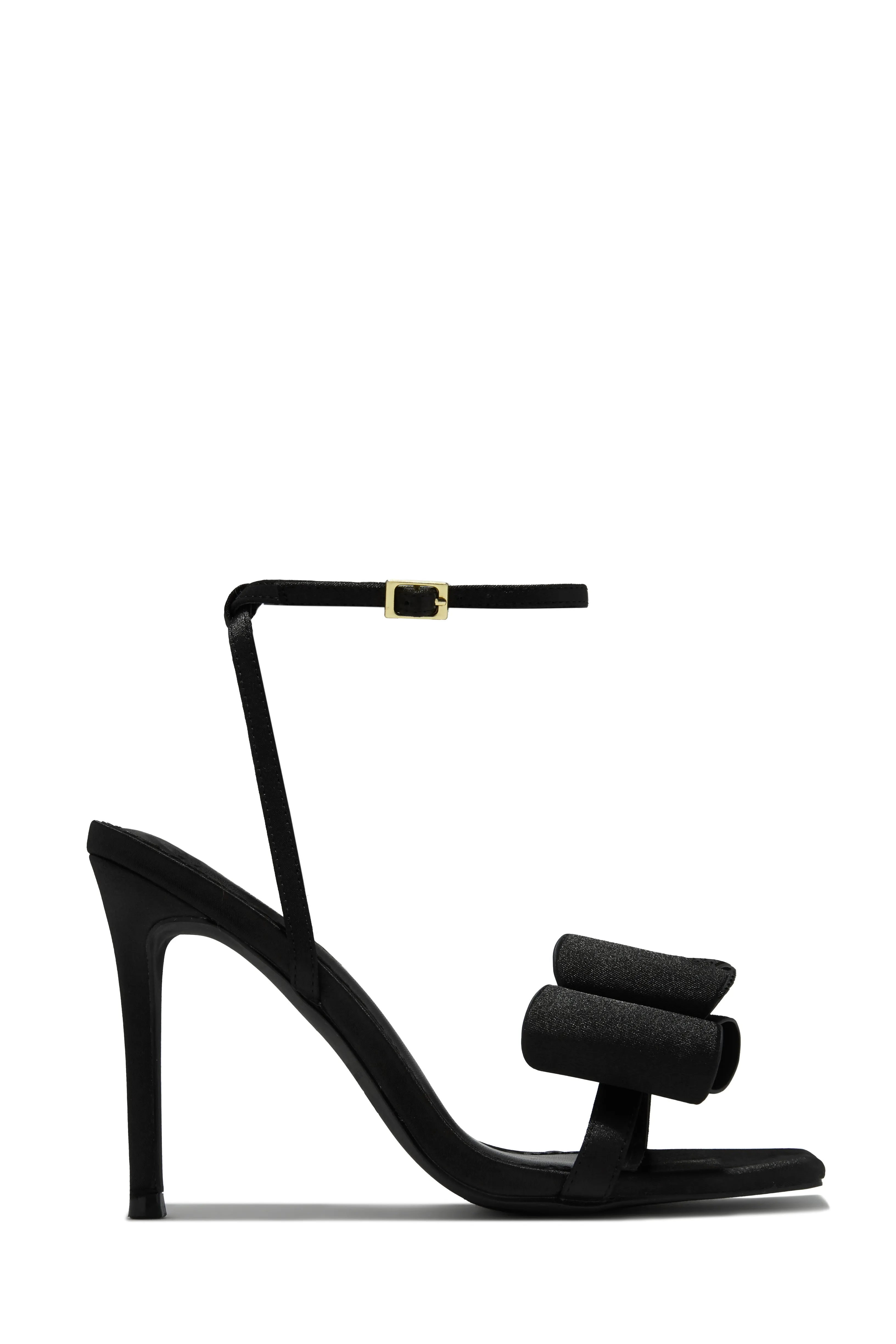 Pretty Nights Bow High Heels - Black