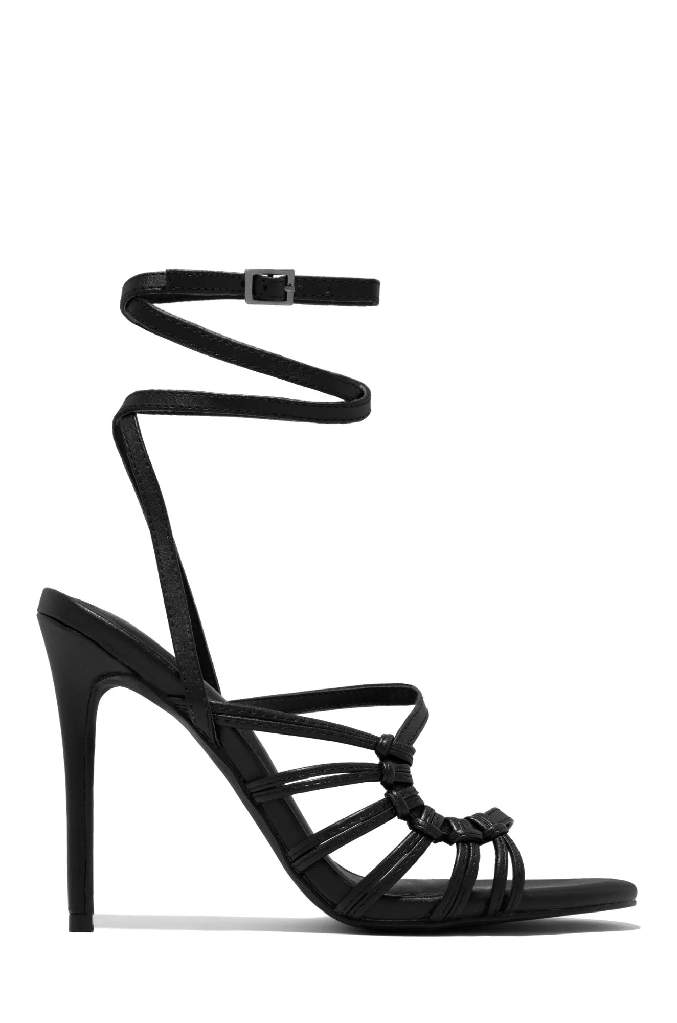 Rosella Strappy High Heels - Black