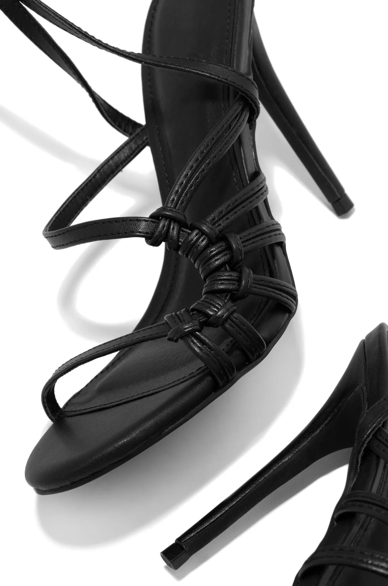 Rosella Strappy High Heels - Black