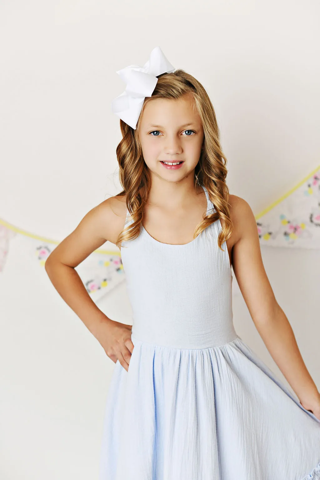 Serendipity Clothing Sky Muslin Maxi Twirl Dress