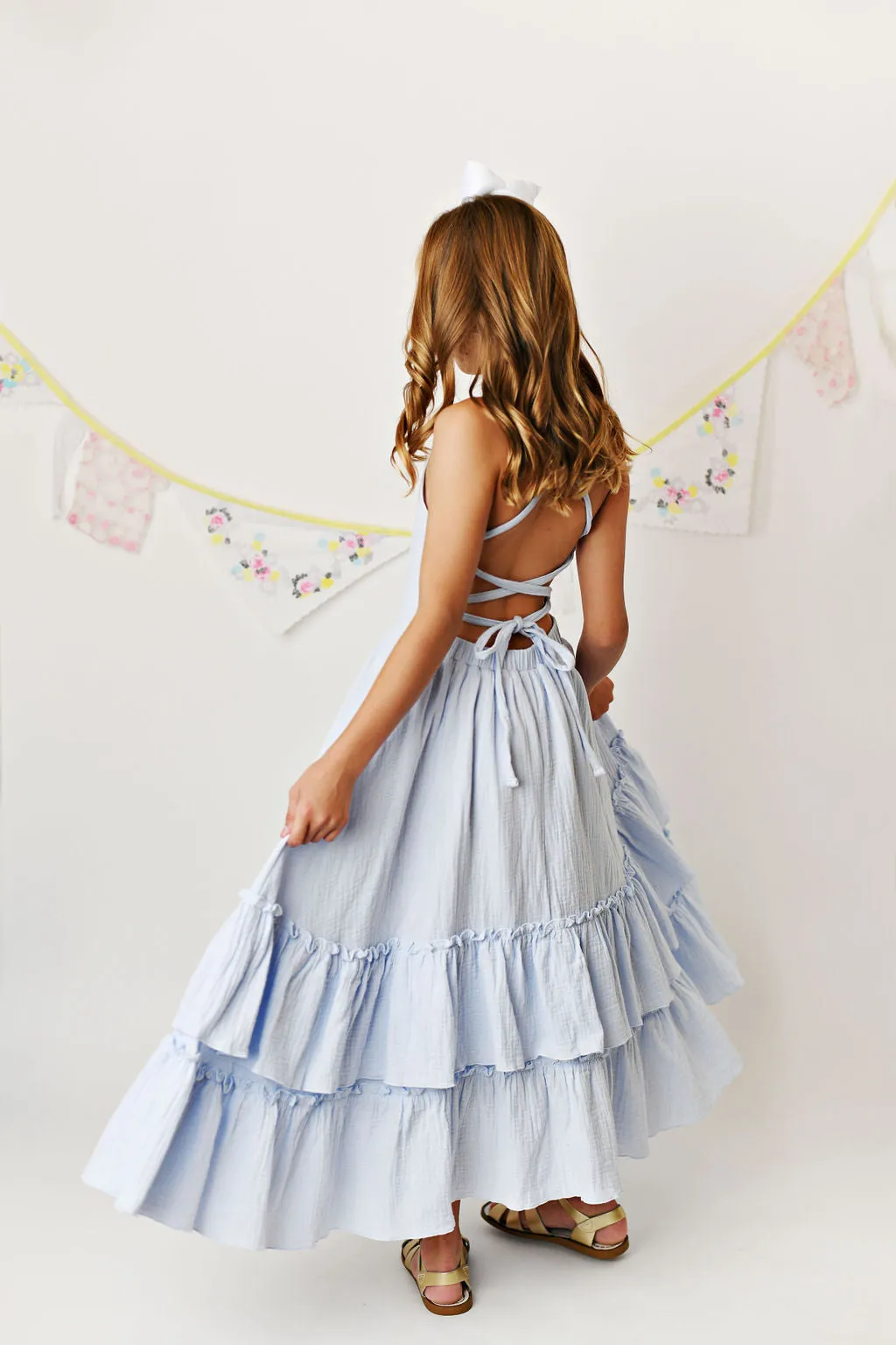 Serendipity Clothing Sky Muslin Maxi Twirl Dress