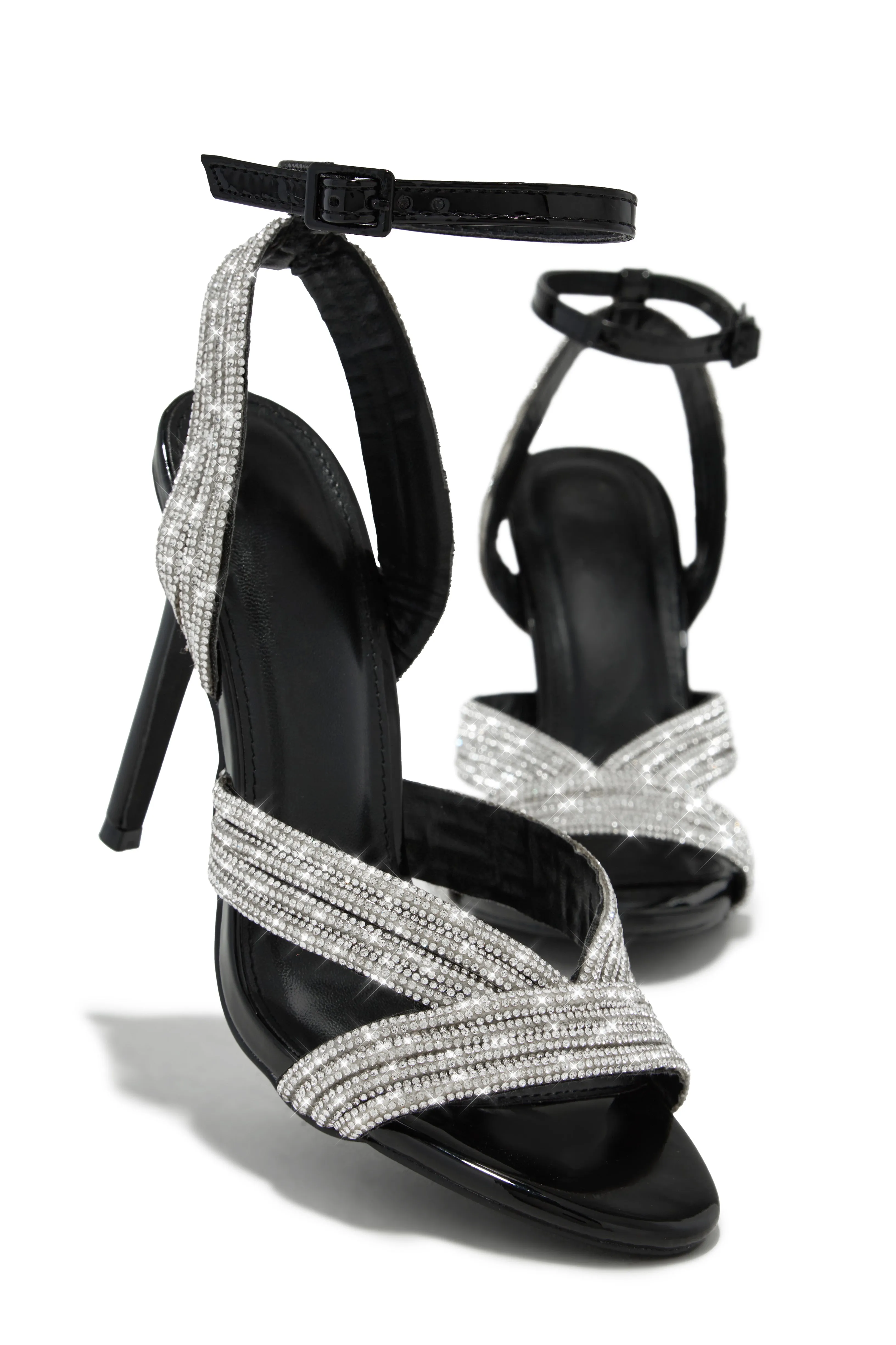 She's Extra Embellished High Heels - Black