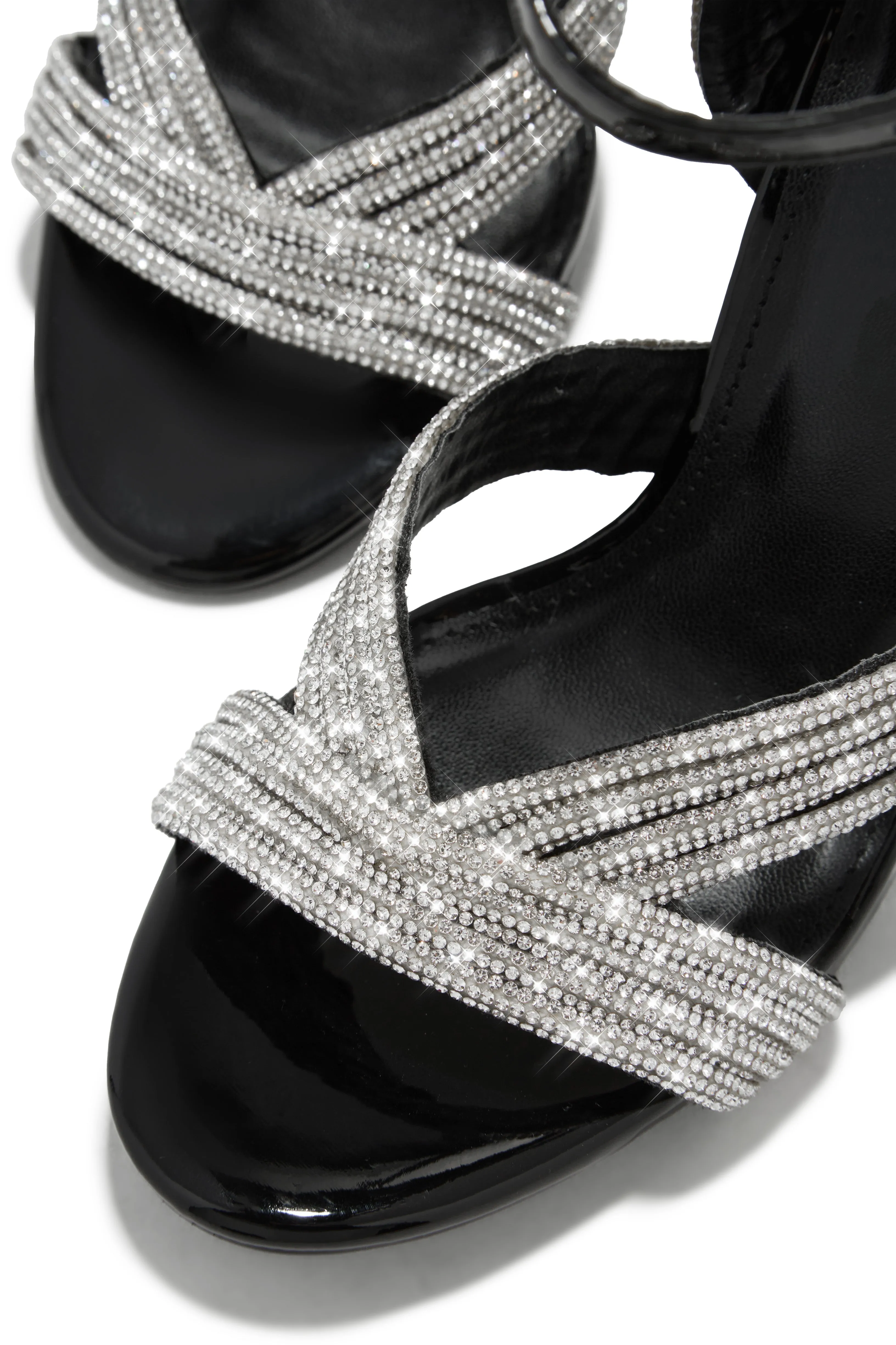She's Extra Embellished High Heels - Black
