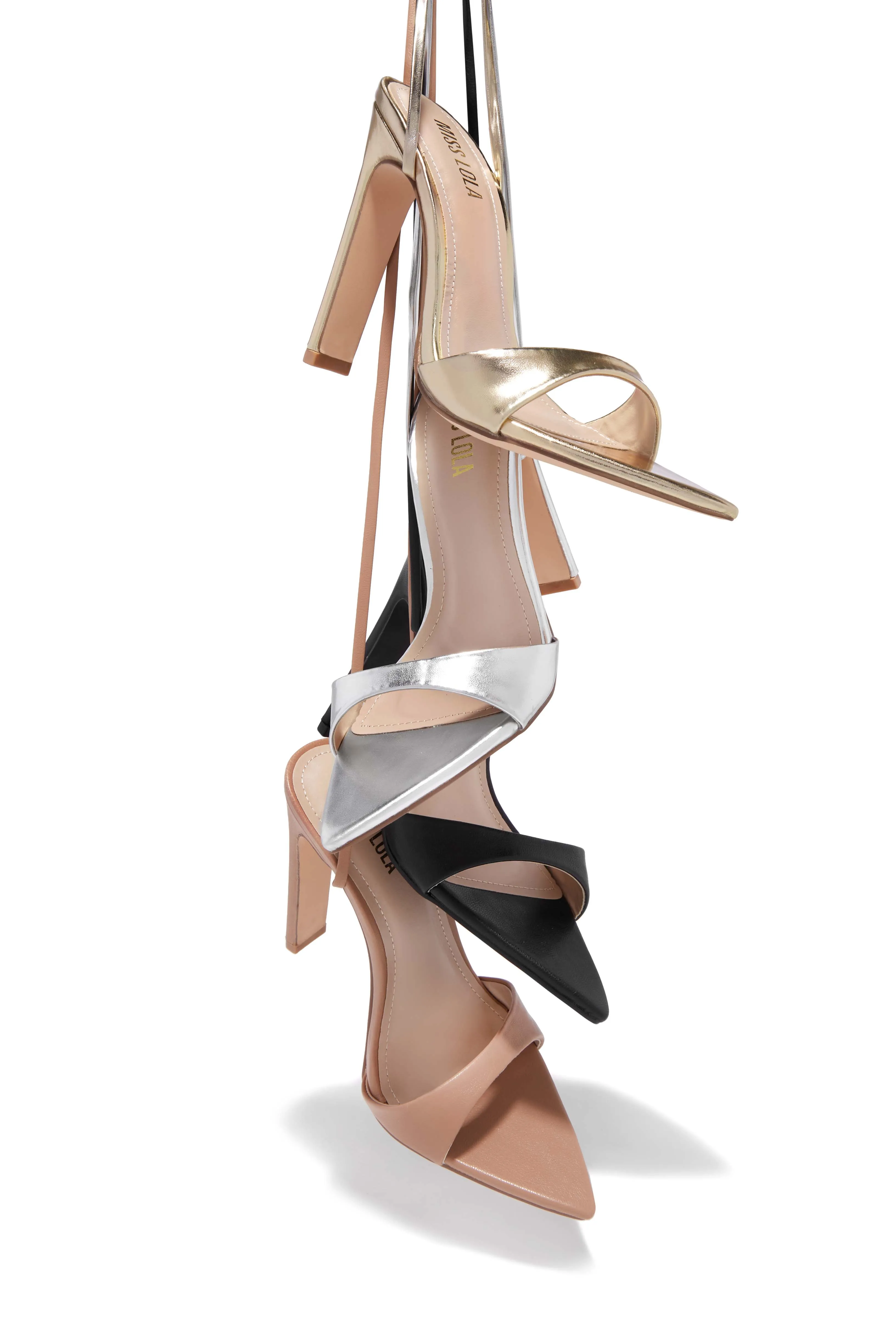 Sun Kissed Nights Lace Up High Heels - Nude