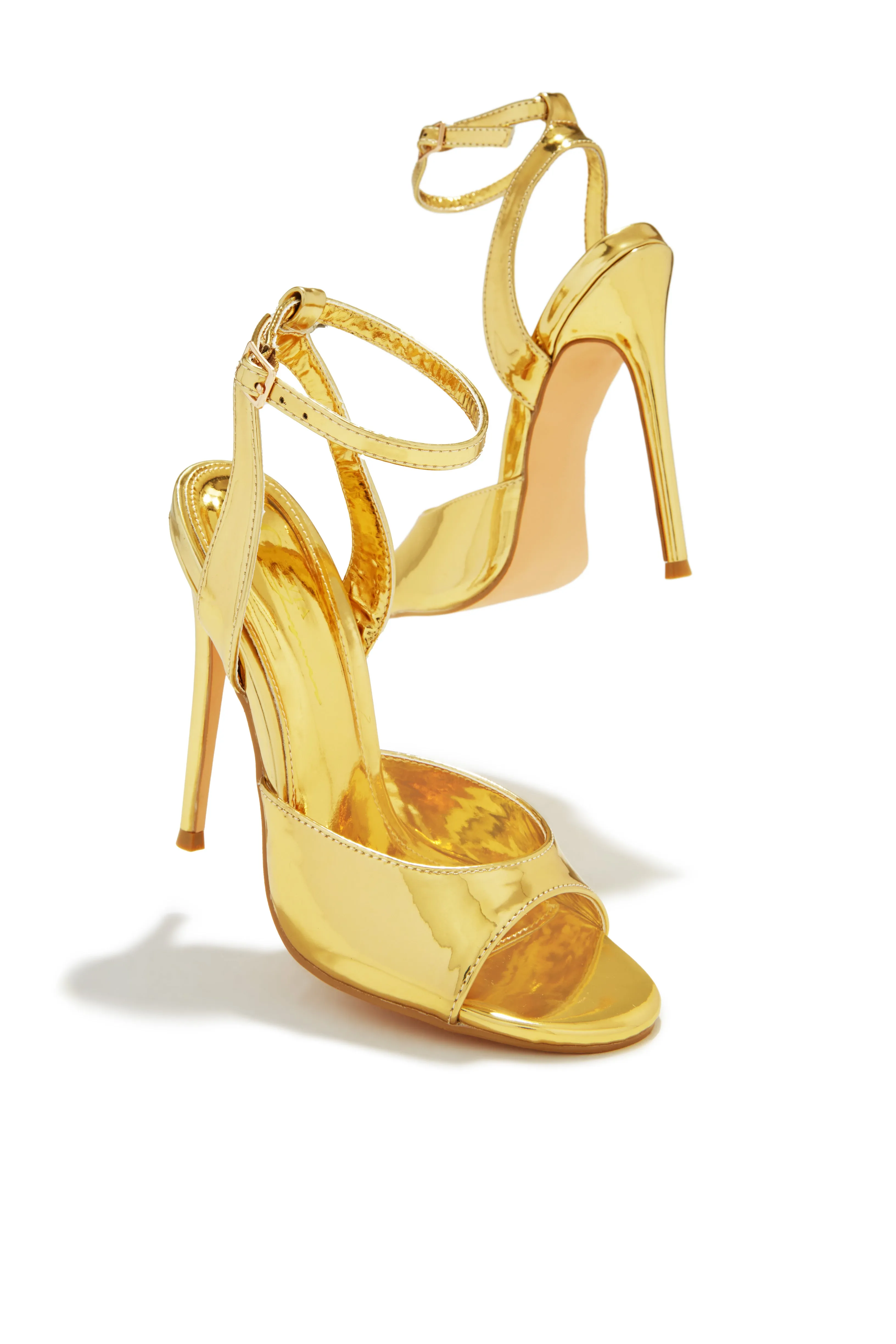 Vixen Mary Jane Strap High Heels - Gold