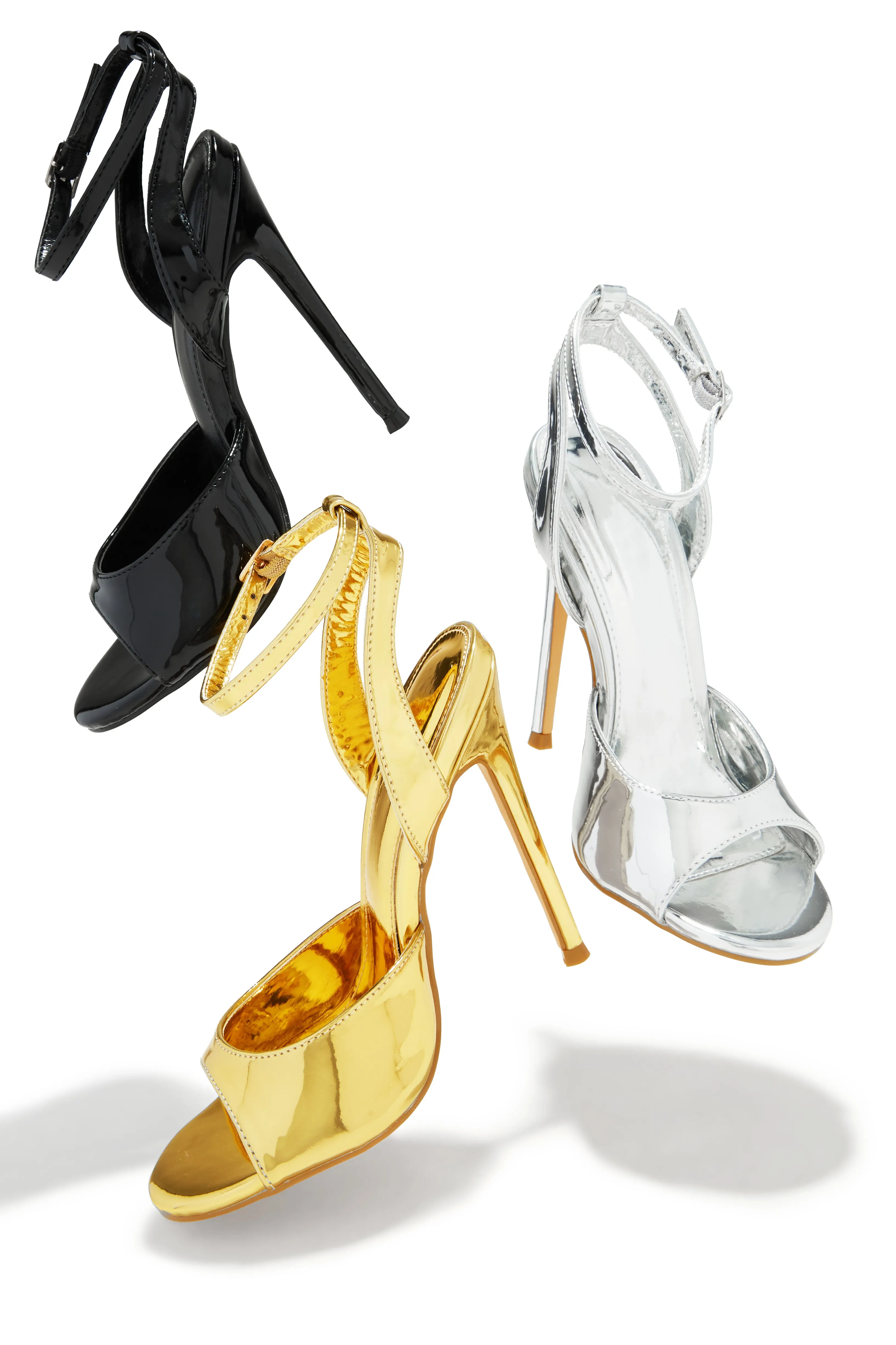 Vixen Mary Jane Strap High Heels - Gold