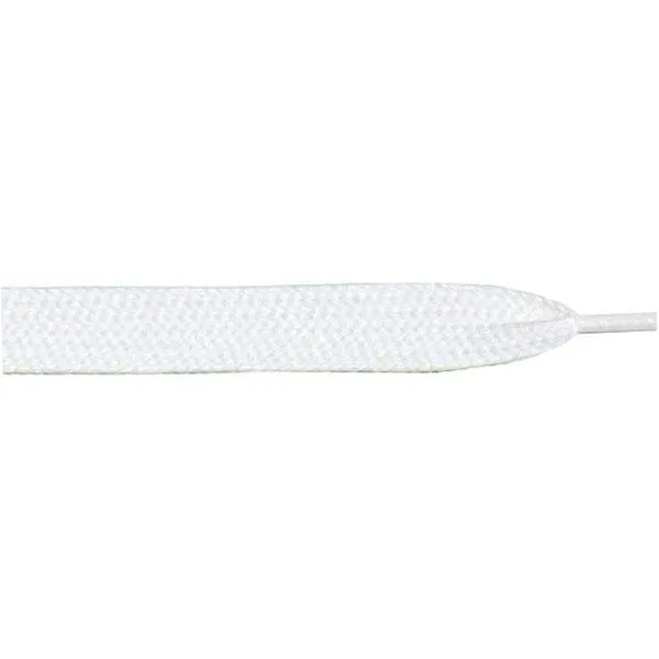 Wholesale Thick Flat 3/4" - White (12 Pair Pack) Shoelaces