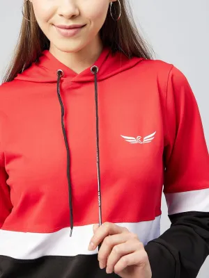 Women Colorblock Track-Suit (Red)